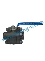 DIN/API 1500L 3pc forged steel thread ball valve